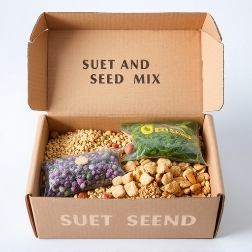 Suet and seed mix in delivery box