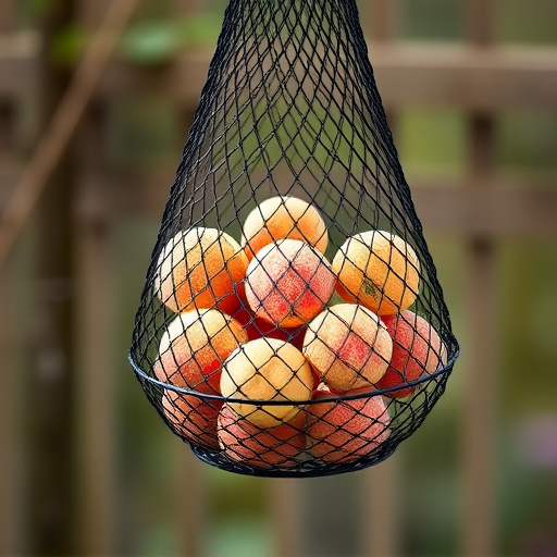 Suet balls in mesh feeder hanging