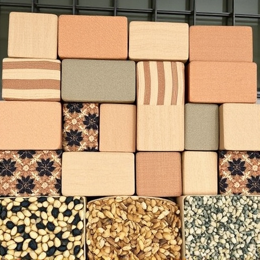 Suet blocks and seed mix displayed