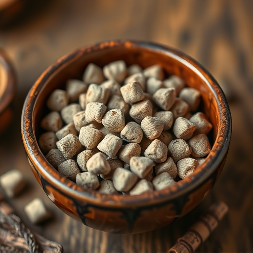 Suet pellets in a ceramic bowl