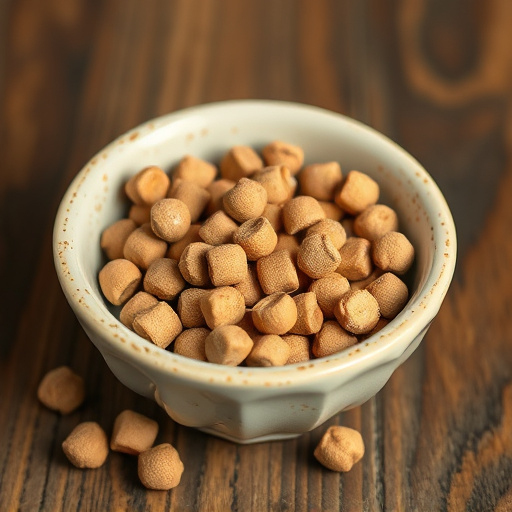 Suet pellets in a ceramic bowl