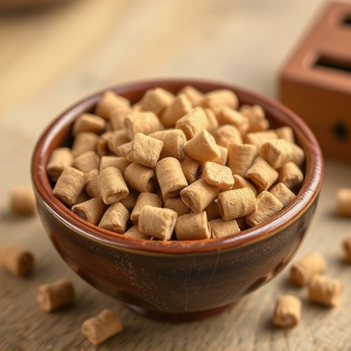 Suet pellets in a ceramic bowl