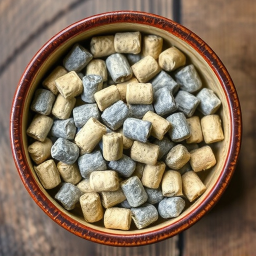 Suet pellets in a ceramic bowl