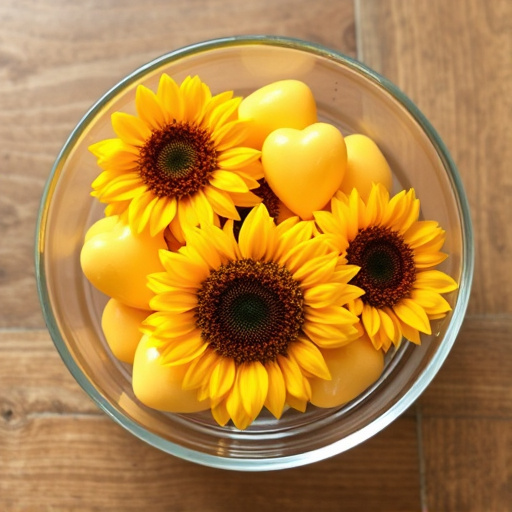 Sunflower hearts in a clear dish