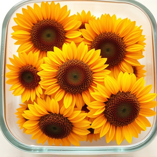 Sunflower hearts in a clear dish