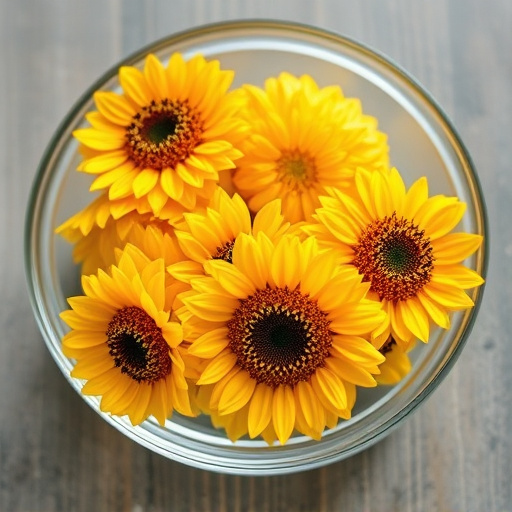 Sunflower hearts in a clear dish