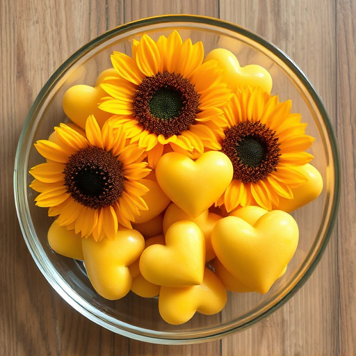 Sunflower hearts in a clear dish