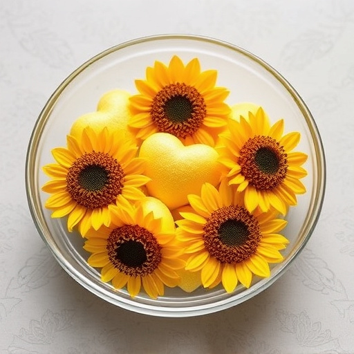 Sunflower hearts in a clear dish