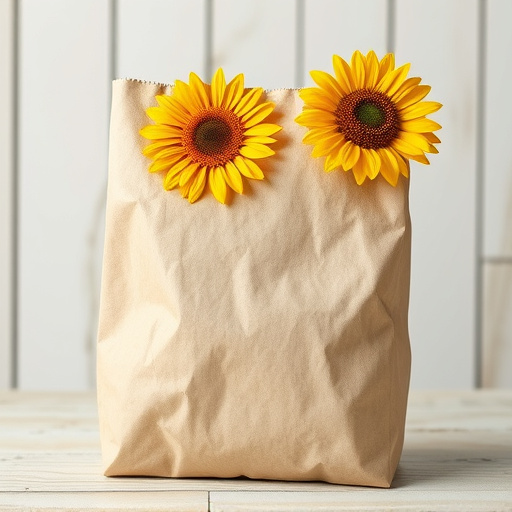 Sunflower hearts in eco-friendly paper bag