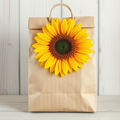 Sunflower hearts in eco-friendly paper bag