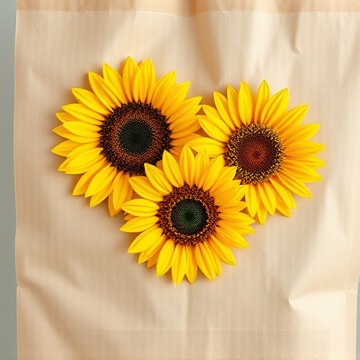 Sunflower hearts in eco-friendly paper bag