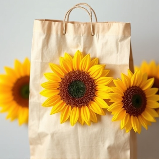 Sunflower hearts in eco-friendly paper bag