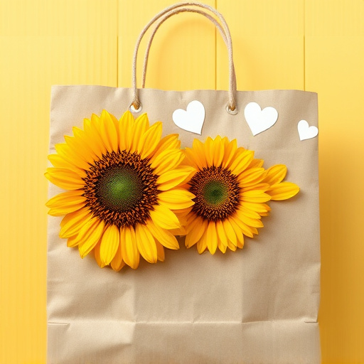 Sunflower hearts in eco-friendly paper bag