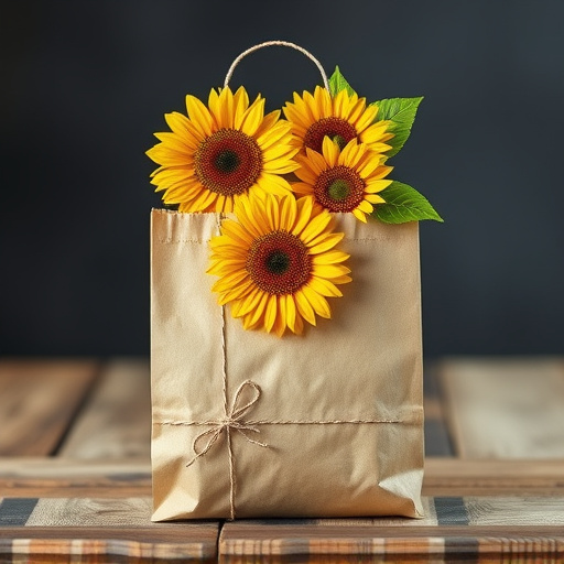 Sunflower hearts in eco-friendly paper bag