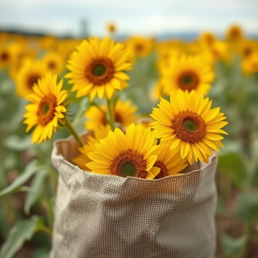 sunflower hearts in paper sack