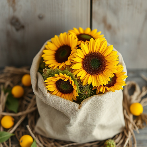 sunflower hearts in paper sack
