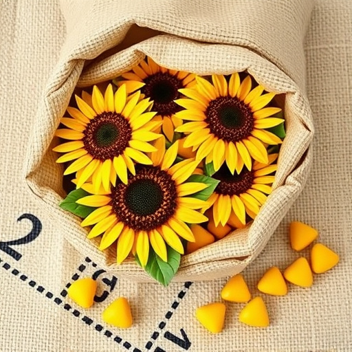 sunflower hearts in paper sack