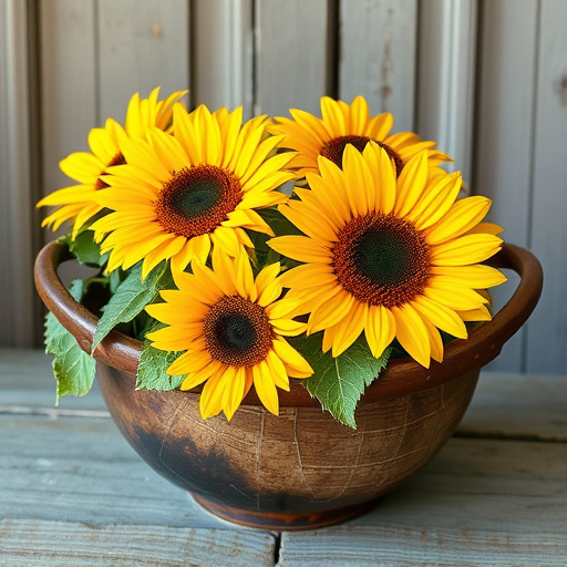 Sunflower hearts in rustic seed container