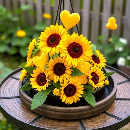 Sunflower hearts poured into bird table tray