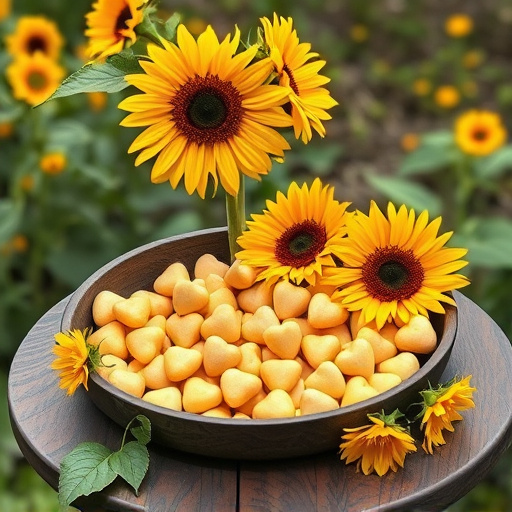 Sunflower hearts poured into bird table tray