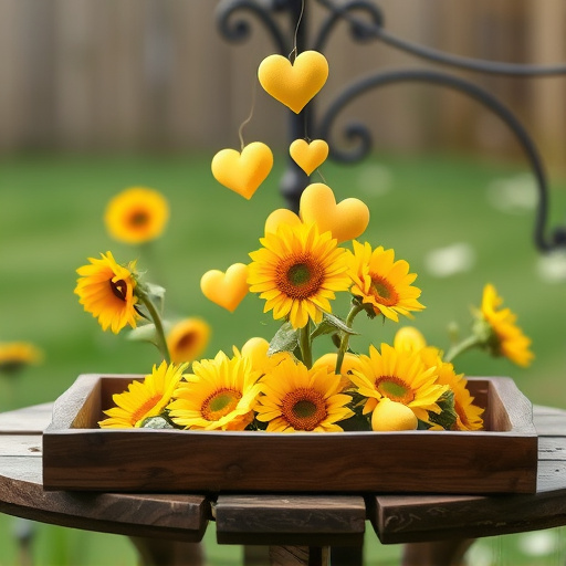 Sunflower hearts poured into bird table tray