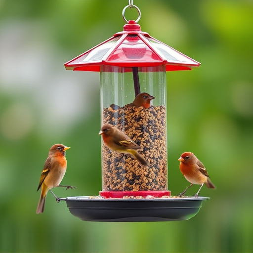 Tray-style feeder catching falling bird seed