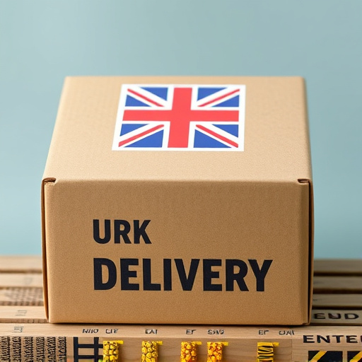 UK delivery box with bird seed label
