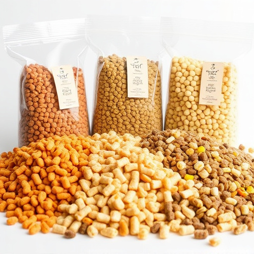 Variety of suet pellet flavours displayed