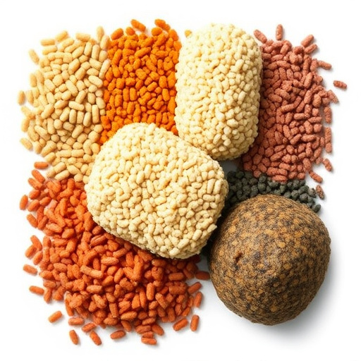 Variety of suet pellet flavours displayed
