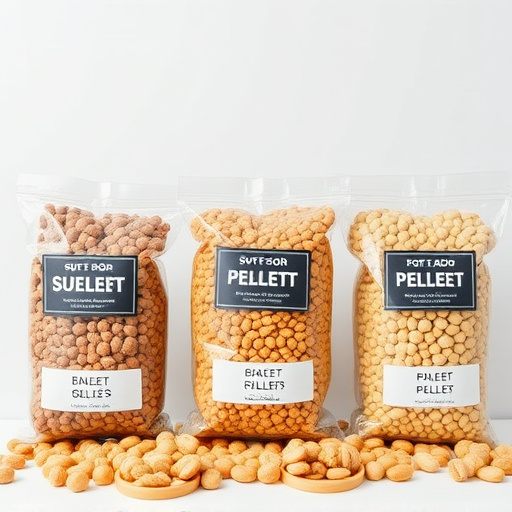 Variety of suet pellet flavours displayed
