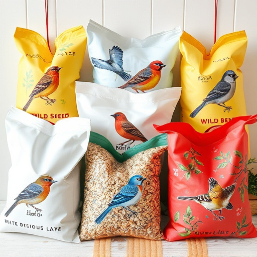 Variety of wild bird seed bags