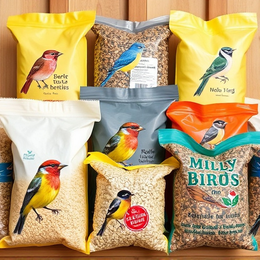 Variety of wild bird seed bags
