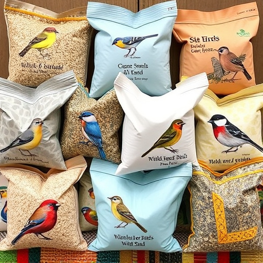 Variety of wild bird seed bags