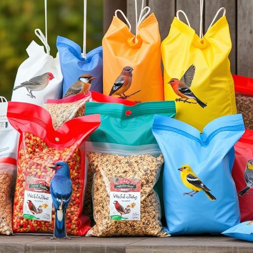 Variety of wild bird seed bags