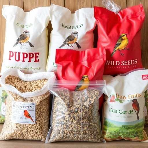 Variety of wild bird seed bags