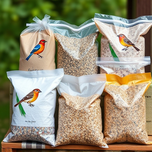 Variety of wild bird seed bags