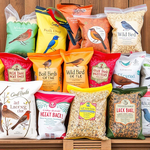 Variety of wild bird seed bags