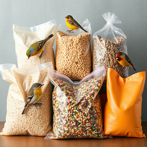 Variety of wild bird seed bags