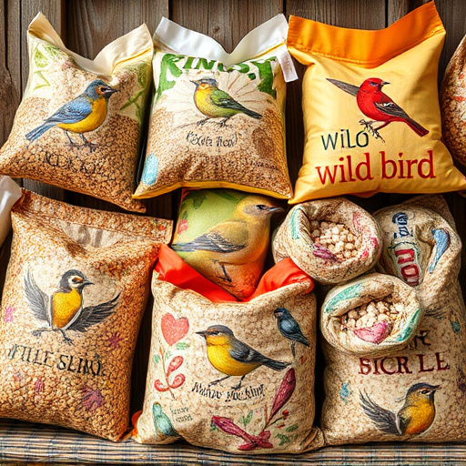 Variety of wild bird seed bags