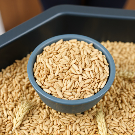 Wheat-free seed blend in feeding tray