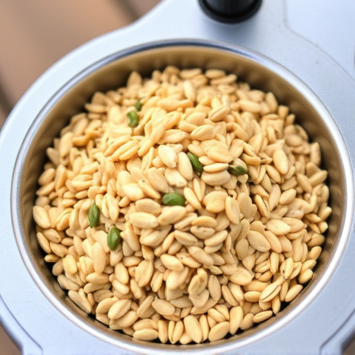 Wheat-free seed blend in feeding tray