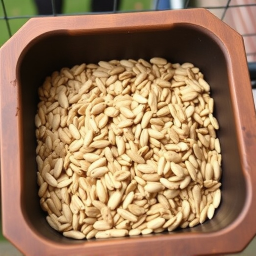 Wheat-free seed blend in feeding tray