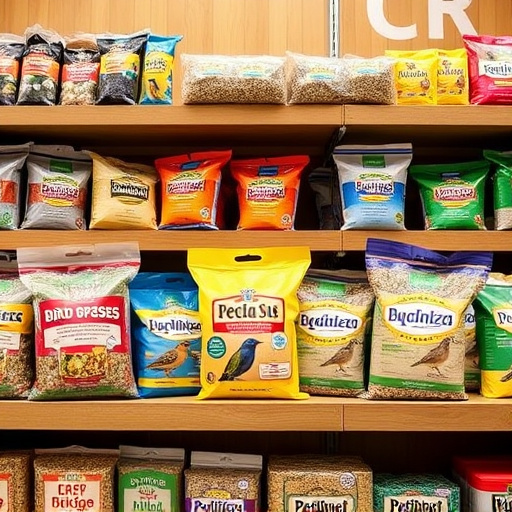 Wide selection of bird feed products