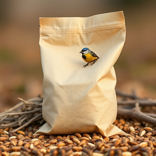 Wild bird seed in eco-friendly bag