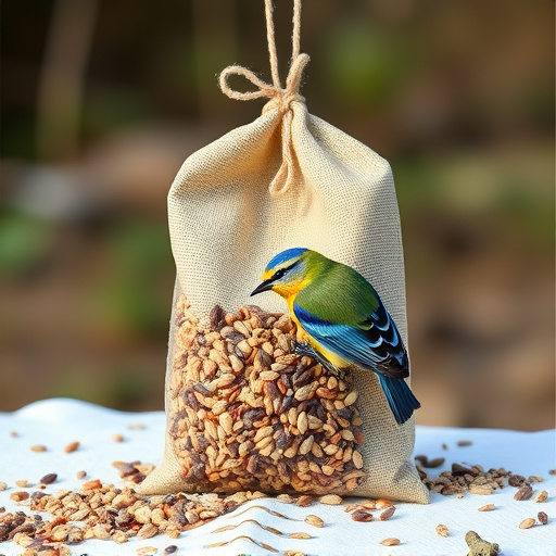 Wild bird seed in eco-friendly bag
