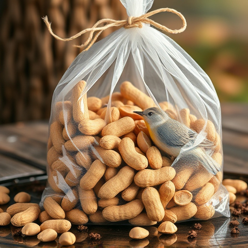 Bag of peanuts for wild birds