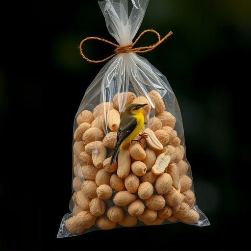 Bag of peanuts for wild birds