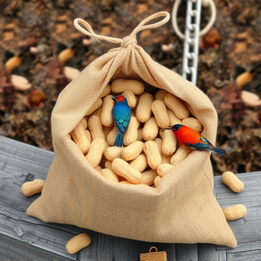Bag of peanuts for wild birds
