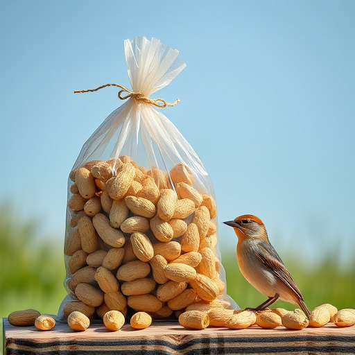 Bag of peanuts for wild birds