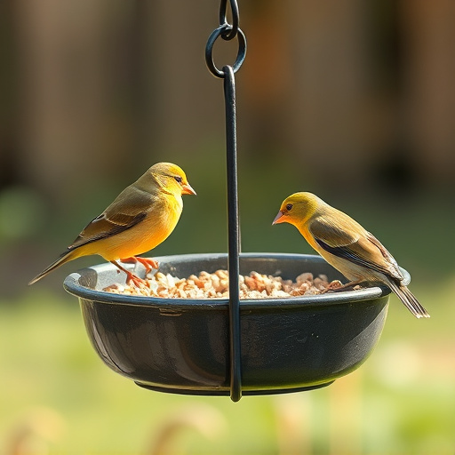 Bird feeding bowl with no wheat food